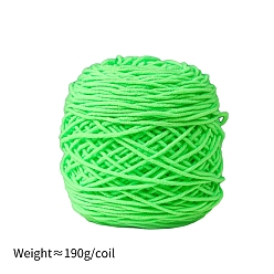 Весенне-зеленый 190g 8-слойная молочная хлопчатобумажная пряжа для тафтинговых ковриков, пряжа амигуруми, пряжа для вязания крючком, для свитера, шапки, носков, детских одеял, весенний зеленый, 5 мм