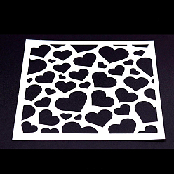 Heart Plastic Impression Mat Mold, Square, Ceramic & Clay Tools, Heart Pattern, 13x13cm