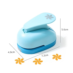 Flower Plastic Paper Craft Hole Punches, Paper Puncher for DIY Paper Cutter Crafts & Scrapbooking, Flower, 49x72x56mm