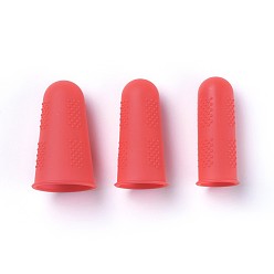 Red Silicone Finger Protector, Heat Resistant Anti-slip Fingers Covers, Hot Glue Gun Finger Caps, Red, 45x25mm, Inner Diameter: 22mm, about 3pcs/set