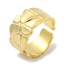 Golden 304 Stainless Steel Open Cuff Ring, Polygon, Golden, Inner Diameter: 17.8mm