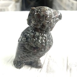 Syenite Резные фигурки попугаев из натурального сиенита, для украшения рабочего стола домашнего офиса, 35x35x60 мм