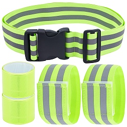 Mixed Color Gorgecraft 7Pcs 4 Style Polyester Reflective Hip Belt, with Plastic Buckles, Night Running, Mixed Color
