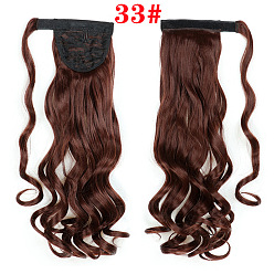 33# Long Wavy Hairpiece with Magic Tape - Natural, Elegant, Ponytail Extension.