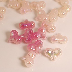 Bisque Color Changing Sun Sensitive UV Reactive Acrylic Beads, Heart, Bisque, 16x21mm
