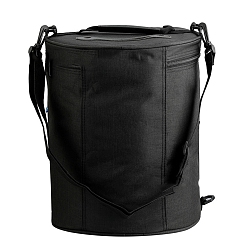 Black Oxford Cloth Yarn Storage Bag, for Yarn Skeins, Crochet Hooks, Knitting Needles, Column, Black, 33x28cm