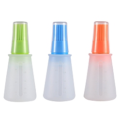 Mixed Color Silicone Oil Brushes, with Squeeze Bottle & Calibration Tails, Bakeware Tool, Column, Mixed Color, 55x117mm