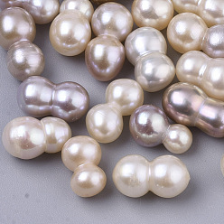 Seashell Color Natural Cultured Freshwater Pearl, No Hole/Undrilled, Seashell Color, 11.5~13.5x6~8mm