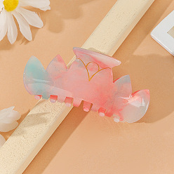 Light Salmon Acrylic Large Claw Hair Clips, for Girls Women Thick Hair, Light Salmon, 90mm