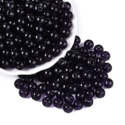 Индиго Fgb прозрачный стеклянный бисер, круглые, круглое отверстие, индиговые, 8~8.5 мм, отверстие : 1.4~1.6 мм, Около 690 шт / фунт