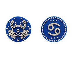 Cancer Twelve Twelve Constellations Food Grade Eco-Friendly Silicone Focal Beads, Cancer, 25mm