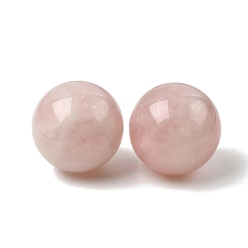 Розовый Кварц Сферические бусины из натурального розового кварца, нет отверстий / незавершенного, круглый шар бисером, 30~31 мм
