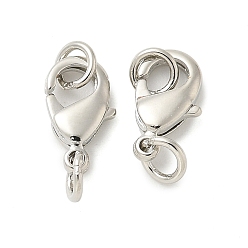 Платина Стойки обшивки латунь когтя омара застежками, с прыжковых колец, долговечный, без свинца и без кадмия, платина, 10x5.5x2 мм, отверстие : 2 мм