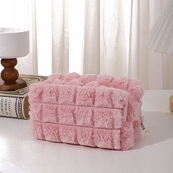 Pink Прямоугольный полиэстеровый плюшевый чехол для ручки, ящики для хранения канцелярских принадлежностей для ручек, карандаши, розовые, 180x100x100 мм