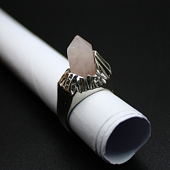 Розовый Кварц Манжеты из натурального розового кварца, шестиугольник призма, широк: 8 мм