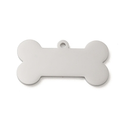 Нержавеющая Сталь Цвет Не тускнеющие 304 подвески из нержавеющей стали, лазерная резка, костяное очарование, цвет нержавеющей стали, 16x31x1.5 мм, отверстие : 1.8 мм