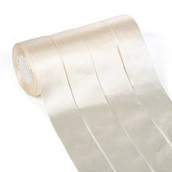 Cornsilk Single Face Solid Color Satin Ribbon, for Gift Packaging, Party Decoration, Cornsilk, 1-1/2 inch(38~40mm), about 25yards/roll(22.86m/roll), 5rolls/group, 125yards(114.3m/group)