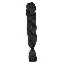 Coconut Brown Long Single Color Jumbo Braid Hair Extensions for African Style - High Temperature Synthetic Fiber