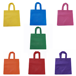 Mixed Color Eco-Friendly Reusable Bags, Non Woven Fabric Shopping Bags, Mixed Color, 37x24.5cm