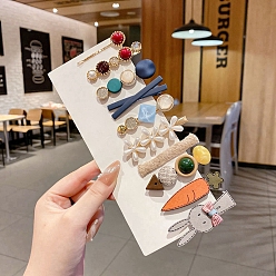 Mixed Shapes Акриловые заколки для волос из кожи аллигатора, аксессуары для волос для женщин и девочек, разнообразные, 30~50 мм, 10 шт / комплект