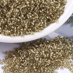 (RR1925) Semi-Frosted Silverlined Light Topaz Миюки круглые бусины рокайль, японский бисер, 11/0, (rr 1925) полузамороженный светлый топаз серебристый, 11/0, 2x1.3 мм, отверстие : 0.8 мм, Около 1111 шт / 10 г