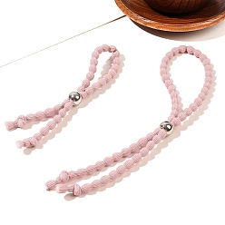 Pink Тканевые регулируемые резинки для волос, аксессуары для волос для женщин, розовые, 135~220x37~63 мм, 2 шт / комплект