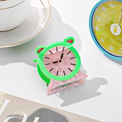 Pink Заколки для волос в форме когтей из ацетата целлюлозы, аксессуары для волос для женщин и девочек, часы, розовые, 50x52x50 мм