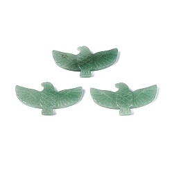 Зеленый Авантюрин Подвески из натурального зеленого авантюрина в форме орла, 27~28x51x5~6 мм, отверстие : 1.8~2 мм