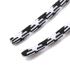 Weiß Polycotton-Geflechtschnur mit Innenkern, Runde, für Schnürsenkel, Schlüsselanhänger, Herstellung von Seilarmbändern, weiß, 5 mm, ca. 90~100 Meter/Bündel