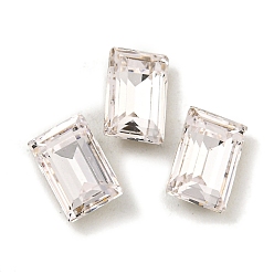 Розалина Стеклянные стразы кабошоны, плоская задняя и задняя, граненые, прямоугольные, Розалина, 6x4x2.5 мм