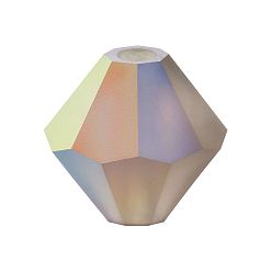 40010 20019 Black Diamond AB Matt Хрустальные бусины preciosa®, чешский хрусталь, биконус(451 69 302 рондель), 40010 20019 черный бриллиант ab матовый, 4 мм, отверстие : 0.8 мм