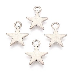 Античное Серебро Сплавочные подвески тибетского стиля, без кадмия, без никеля и без свинца, звезда, античное серебро, 17x14x2 мм, отверстие : 2.8 мм, о 1050 шт / 1000 г.