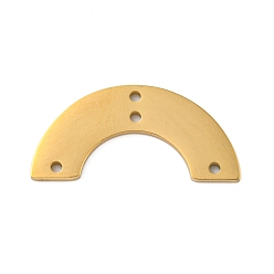 Золотой Ионное покрытие (ip) 304 звенья компонентов люстры из нержавеющей стали, лазерная резка, форма арки, золотые, 12x25x1 мм, отверстие : 1.2 мм