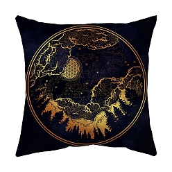 Cloud Velvet Throw Pillow Covers, Cushion Cover, for Couch Sofa Bed Wiccan Lovers, Square, Cloud, 450x450mm