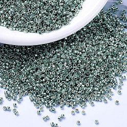 (DB1846) Дуракоат Гальваническая Морская Пена Бусины miyuki delica, цилиндр, японский бисер, 11/0, (db 1846) морская пена оцинкованная дюракоатом, 1.3x1.6 мм, отверстие : 0.8 мм, Около 2000 шт / 10 г