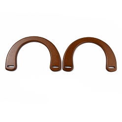 Sienna Wood Bag Handles, for Bag Handles Replacement Accessories, U-shaped, Sienna, 185x125x9mm, Hole: 22.5x6mm