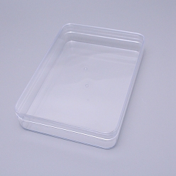 Clear Polystyrene Storage Containers Box Case, with Lids, Rectangle, Clear, 21.3x14.8x4cm, Inner Size: 20.6x14.3cm