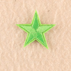 Lime Computerized Embroidery Cloth Iron on/Sew on Patches, Costume Accessories, Appliques, Star, Lime, 3x3cm