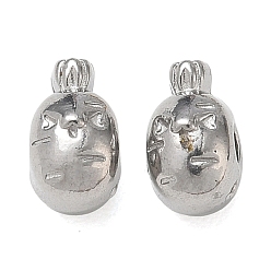 Stainless Steel Color 304 Stainless Steel Beads, Carrot, Stainless Steel Color, 9x5.5x7mm, Hole: 2.3mm