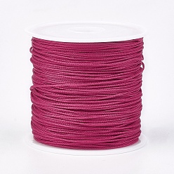 Cerise Nylon Thread, Nylon Jewelry Cord for Custom Woven Jewelry Making, Cerise, 0.8mm, about 49.21 yards(45m)/roll