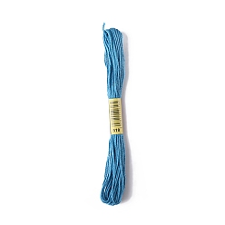 Sky Blue Polyester Embroidery Threads for Cross Stitch, Embroidery Floss, Sky Blue, 0.15mm, about 8.75 Yards(8m)/Skein