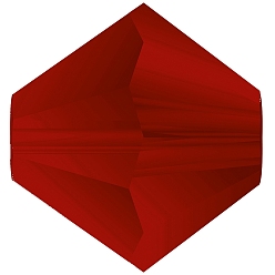 90090 840 Siam Matt Хрустальные бусины preciosa®, чешский хрусталь, биконус(451 69 302 рондель), 90090 840 сиамский матовый, 5 мм, отверстие : 1 мм