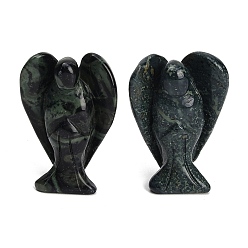 Jasper Rhyolite Figurines d'anges sculptées en jaspe rhyolite naturel, cadeau de pierre énergétique feng shui pour la décoration de bureau à domicile, 35~38x18.5~20x50~53mm