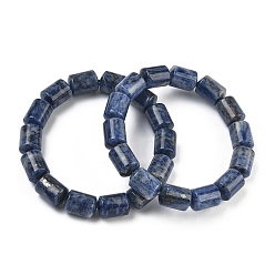 Содалитовое Браслеты из натуральных содалитовых бусин, эластичные, для женщин и мужчин., внутренний диаметр: 2.17 дюйм (5.5 см)