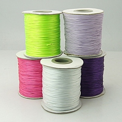Mixed Color Waxed Polyester Cord, Bead Cord, Mixed Color, 0.5mm