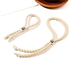 Белый Тканевые регулируемые резинки для волос, аксессуары для волос для женщин, белые, 135~220x37~63 мм, 2 шт / комплект