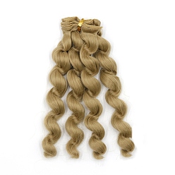 Tan High Temperature Fiber Long Wavy Doll Wig Hair, for DIY Girl BJD Makings Accessories, Tan, 150~1000mm