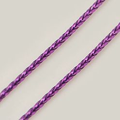 Dark Orchid Braided Non-Elastic Beading Thread, Metallic Thread, Embroidery Thread, Dark Orchid, 0.6mm, about 10.93 yards(10m)/roll