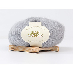 21 light gray Nine-color bird mohair handmade diy crochet baby line fine wool group scarf hat sweater line