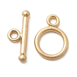 Матовый Золотой Цвет Застежка тоггл из сплава, без кадмия, без никеля и без свинца, кольцо, матовый золотой цвет, 6x15.5x2 мм, отверстие : 1.8 мм
